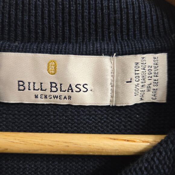 Bill Blass Men Vintage 90s Y2K Preppy Retro Grandpa Knit Polo Striped Sweater L - Picture 7 of 10